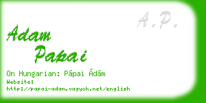 adam papai business card